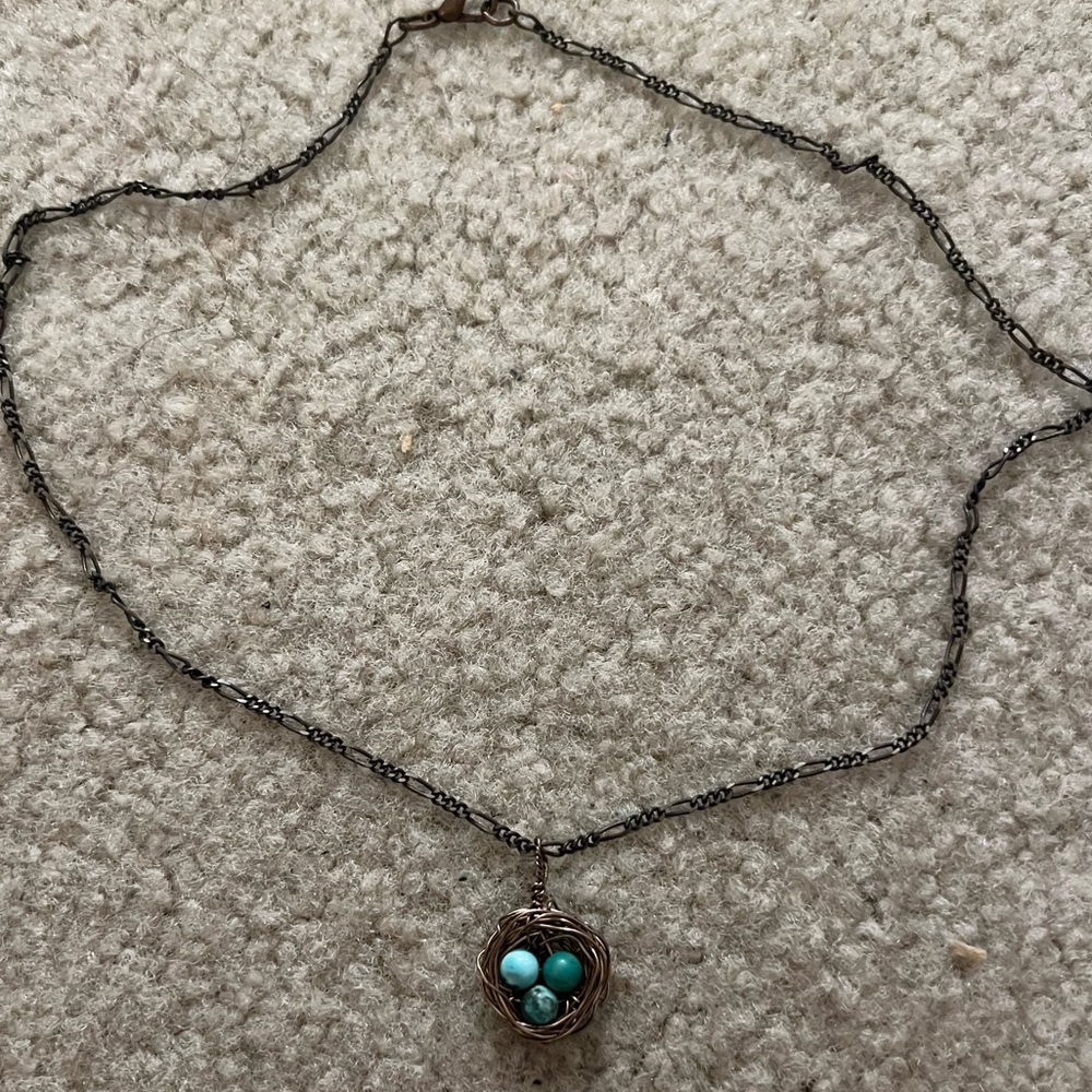 Copper nest necklace.